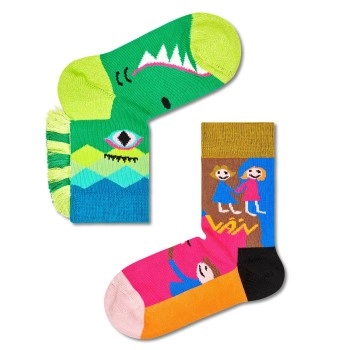 Happy Socks Rock Your Socks Friend Kids Sock Grün gemustert Baumwolle 4-6 år Kinder