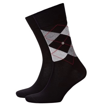 Burlington 2P Everyday Mix Cotton Sock Schwarz Gr 40/46 Herren