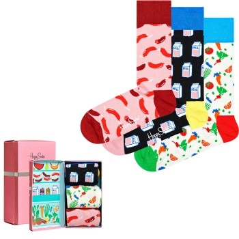 Happy socks 3P Foodie Socks Gift Box Mixed Baumwolle Gr 36/40