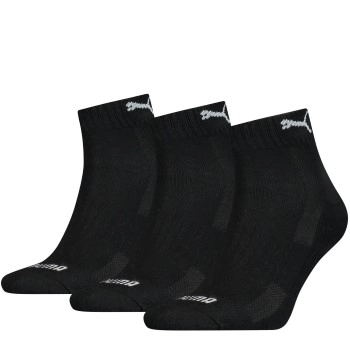 Puma 3P Cushioned Quarter Sock Schwarz Gr 43/46