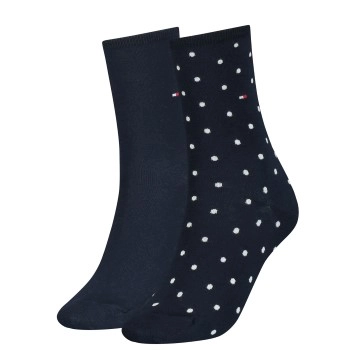 Tommy Hilfiger 2P Women Dot Sock Marine Gr 35/38 Damen