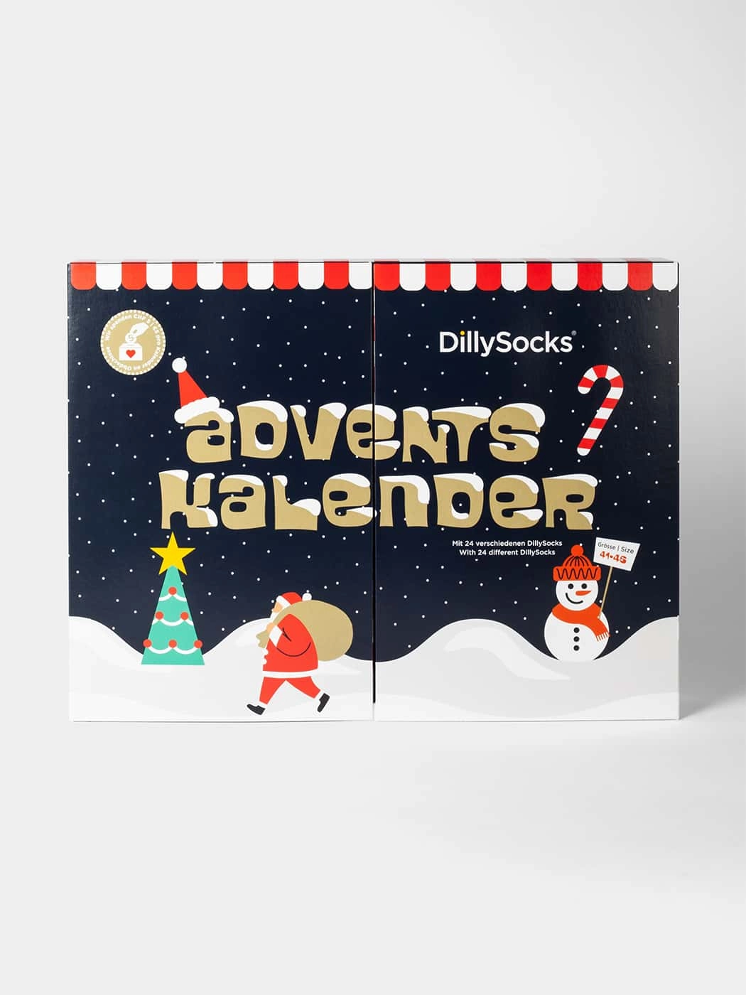 - Socken-Adventskalender mit 24 Paar Socken