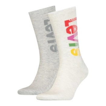 Levis 2P Logo Cotton Socks Weiß/Grau Gr 43/46