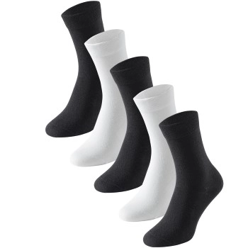 Schiesser 5P Women Socks Schwarz/Weiß Gr 39/42 Damen