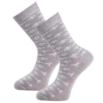 Trofe Bamboo Flower Socks 2P Grau Gr 35/38 Damen