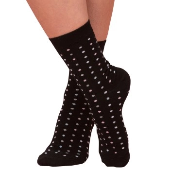 Trofe Bamboo Small Dot Socks Schwarz Gr 35/38 Damen