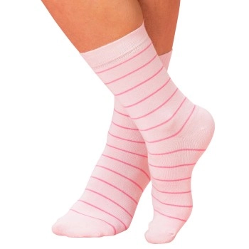 Trofe Bamboo Small Stripe Socks 2P Rosa Gr 39/42 Damen