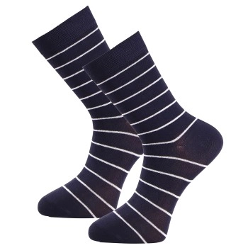 Trofe Bamboo Small Stripe Socks 2P Marine Gr 39/42 Damen