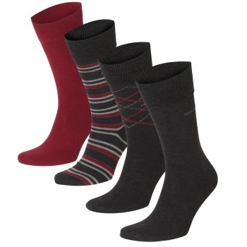 BOSS 4P Gift Set CC Socks Grau/Rot Gr 40/46 Herren