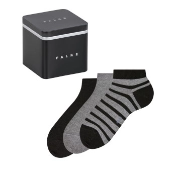 Falke 3P Ankle Sock Happy Box Grau Baumwolle Gr 39/42