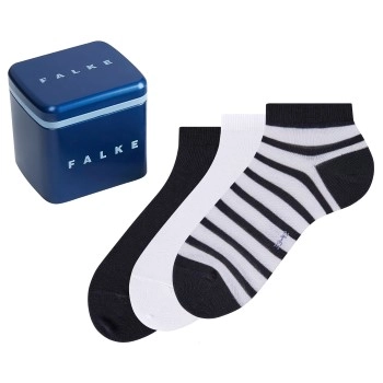 Falke 3P Ankle Sock Happy Box Weiß Baumwolle Gr 43/46