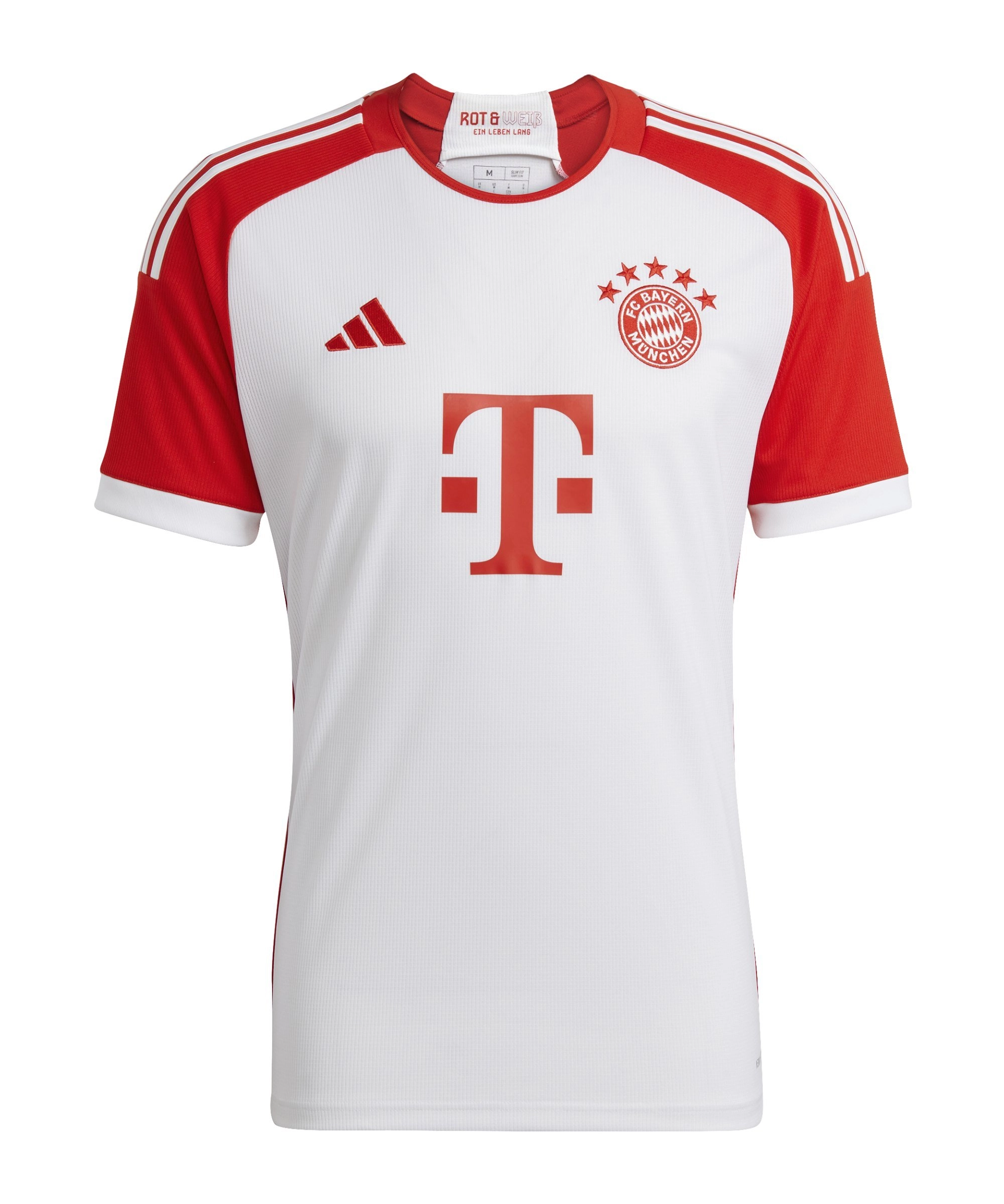 adidas FC Bayern München Trikot Home 2023/2024 Weiss Rot