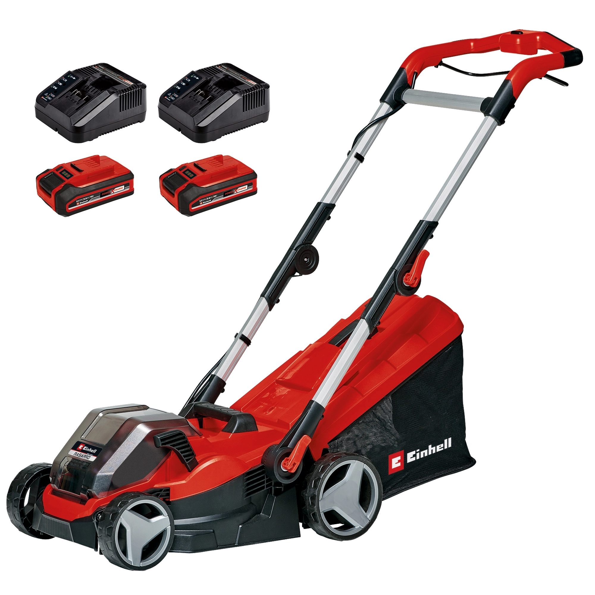 Einhell Akku-Rasenmäher 'Rasarro 36/34' mit Akku und Ladegerät bis 300 m²