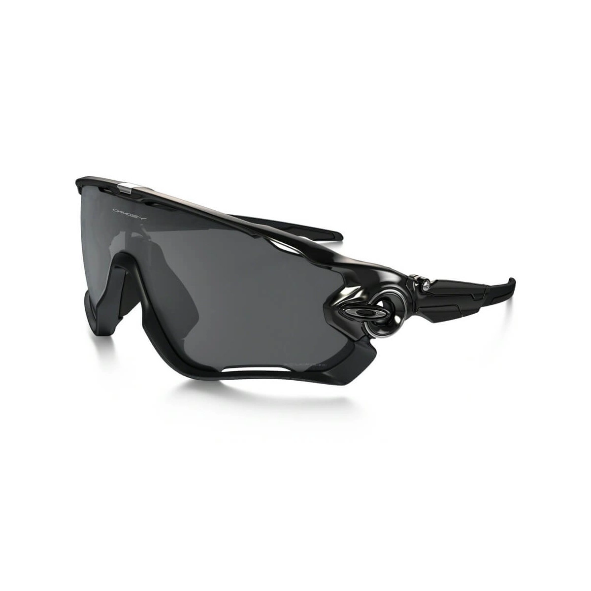 Oakley Jawbreaker Fahrradbrille Glänzend Schwarz Linse Schwarz Iridium Polarisiert