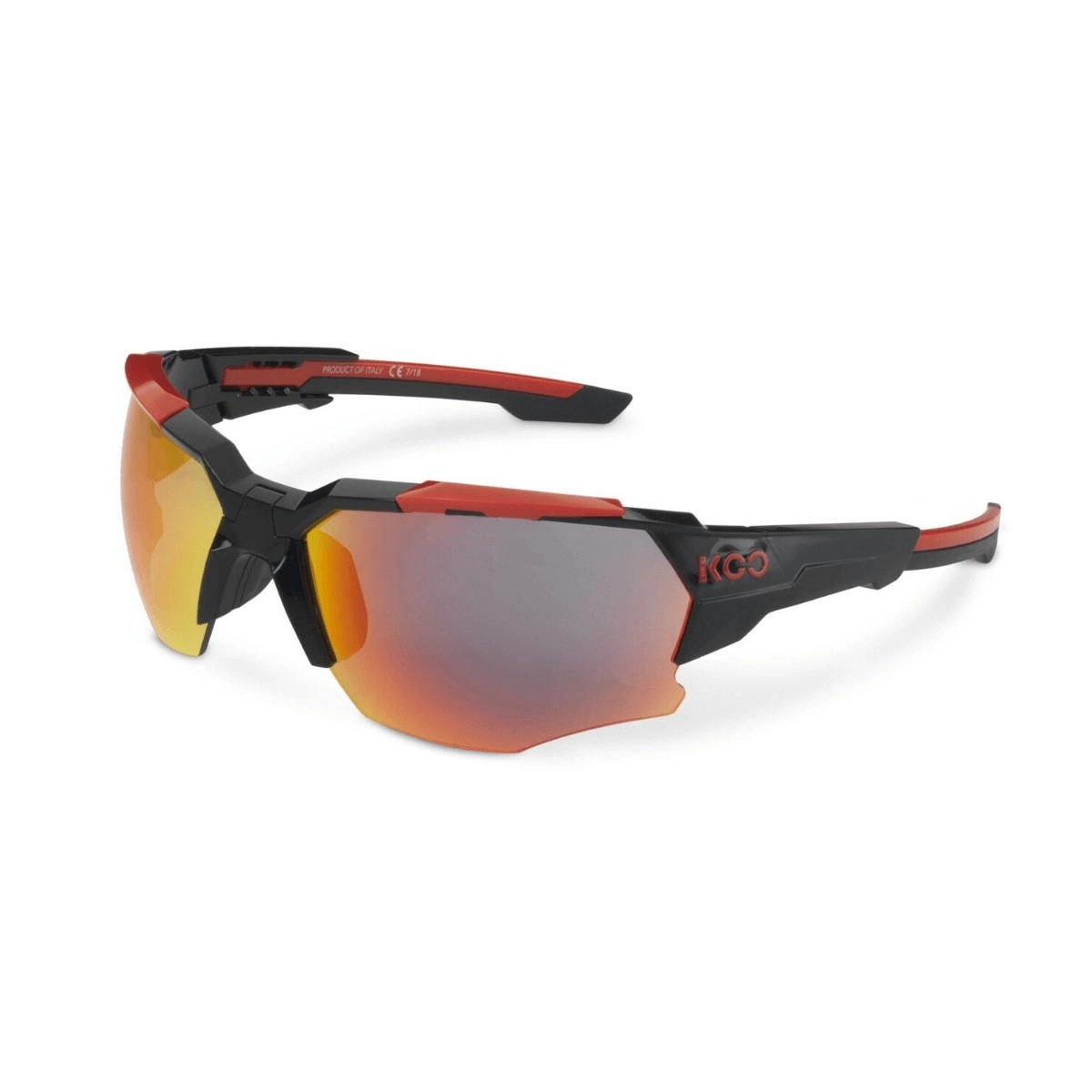 Schutzbrille KOO Orion Black Red Lens Red Mirror