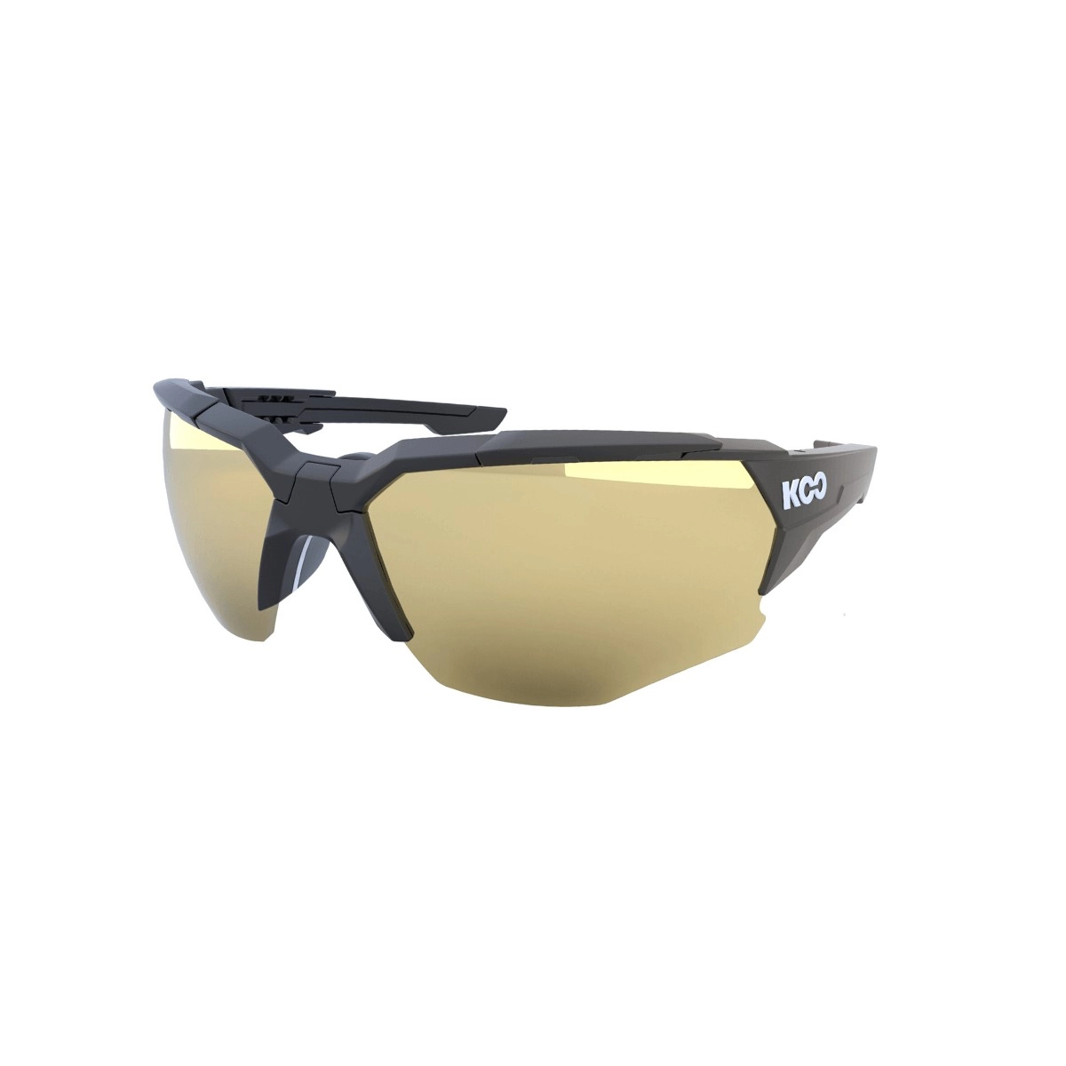 KOO Orion Mattschwarze Brille Molky Gold Linse