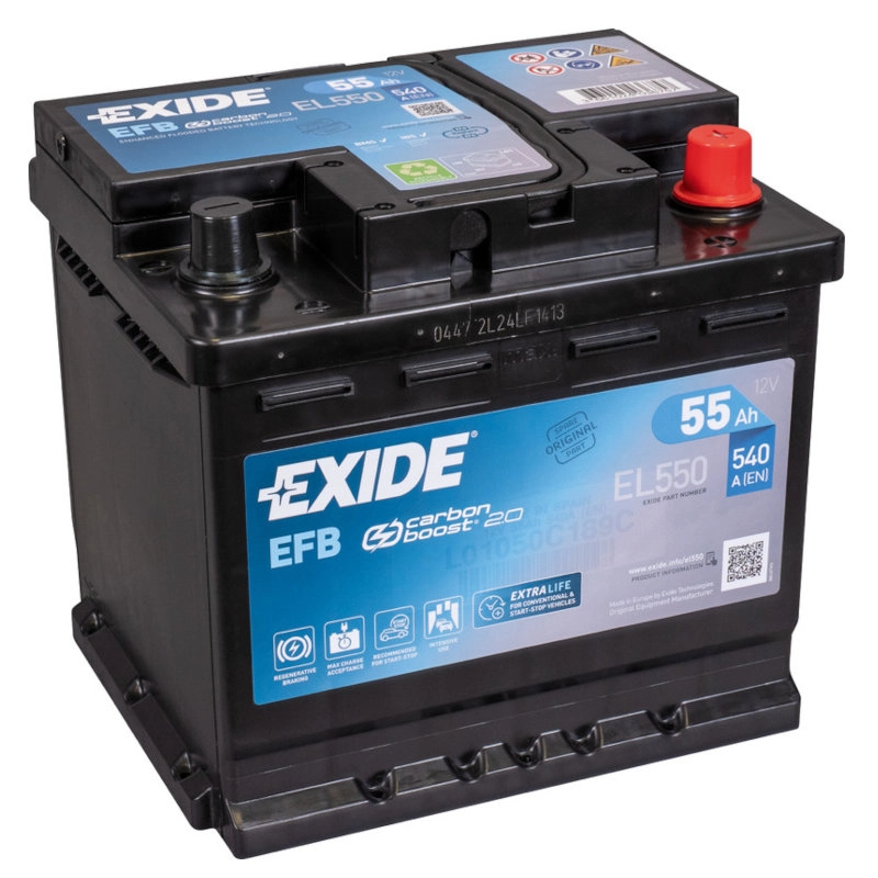 Exide EL550 12V EFB Autobatterie 55Ah