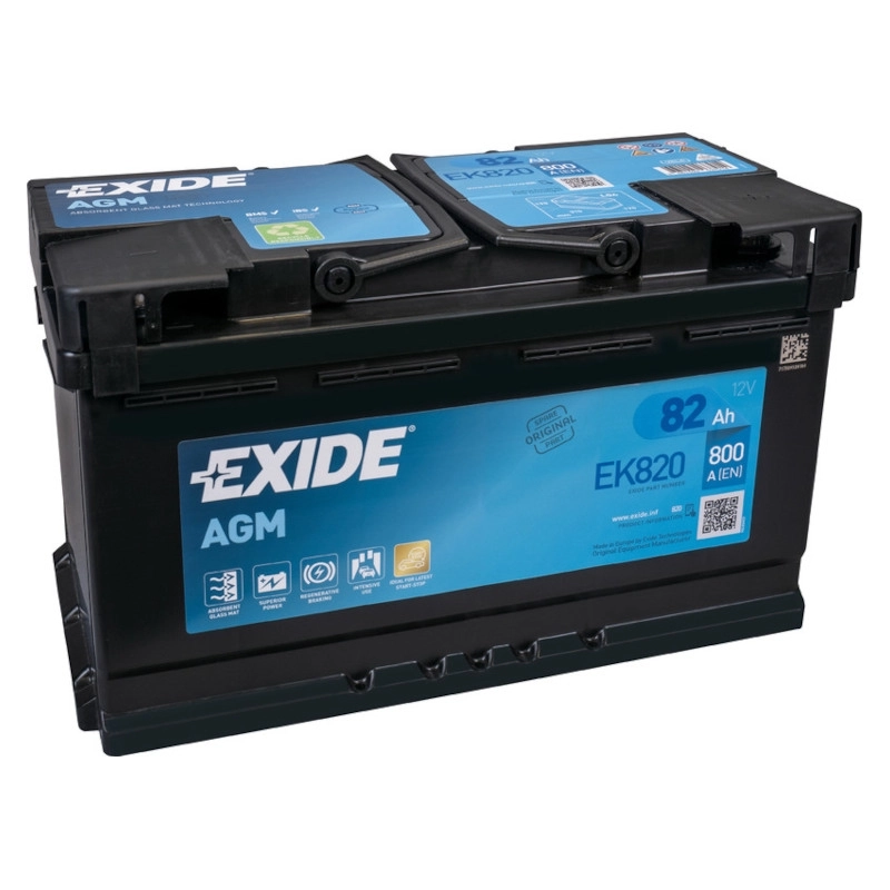 Exide EK820 AGM-Batterie 82Ah 800A ersetzt EK800