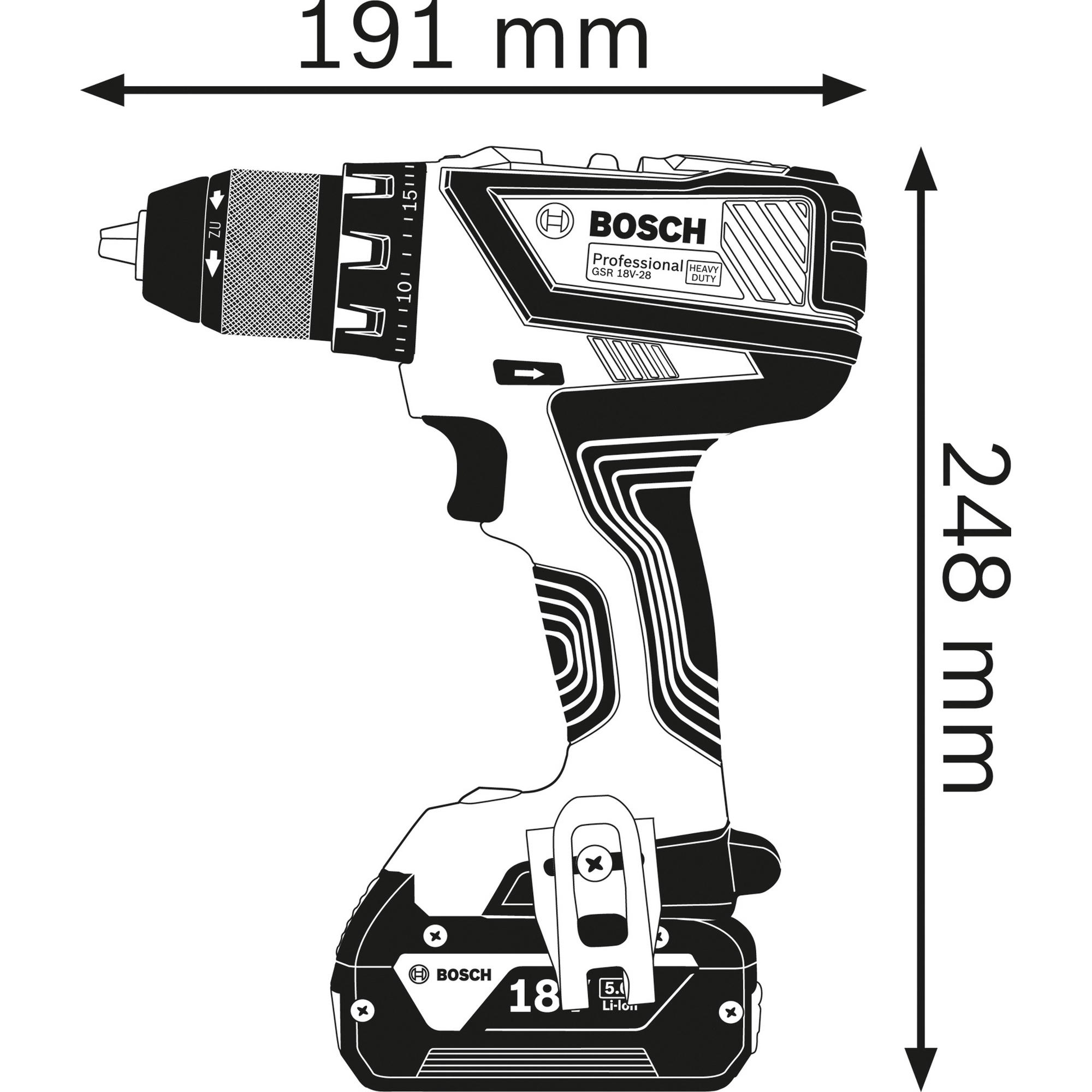 Bosch Akku-Bohrschrauber 'GSR 18V-28 Professional' Solo