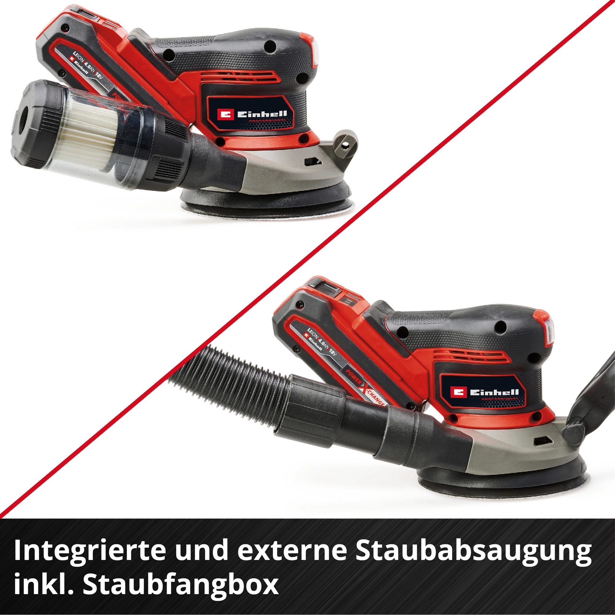 Einhell Akku-Exzenterschleifer 'TP-RS 18/32 Li BL - Solo' ohne Akku und Ladegerät