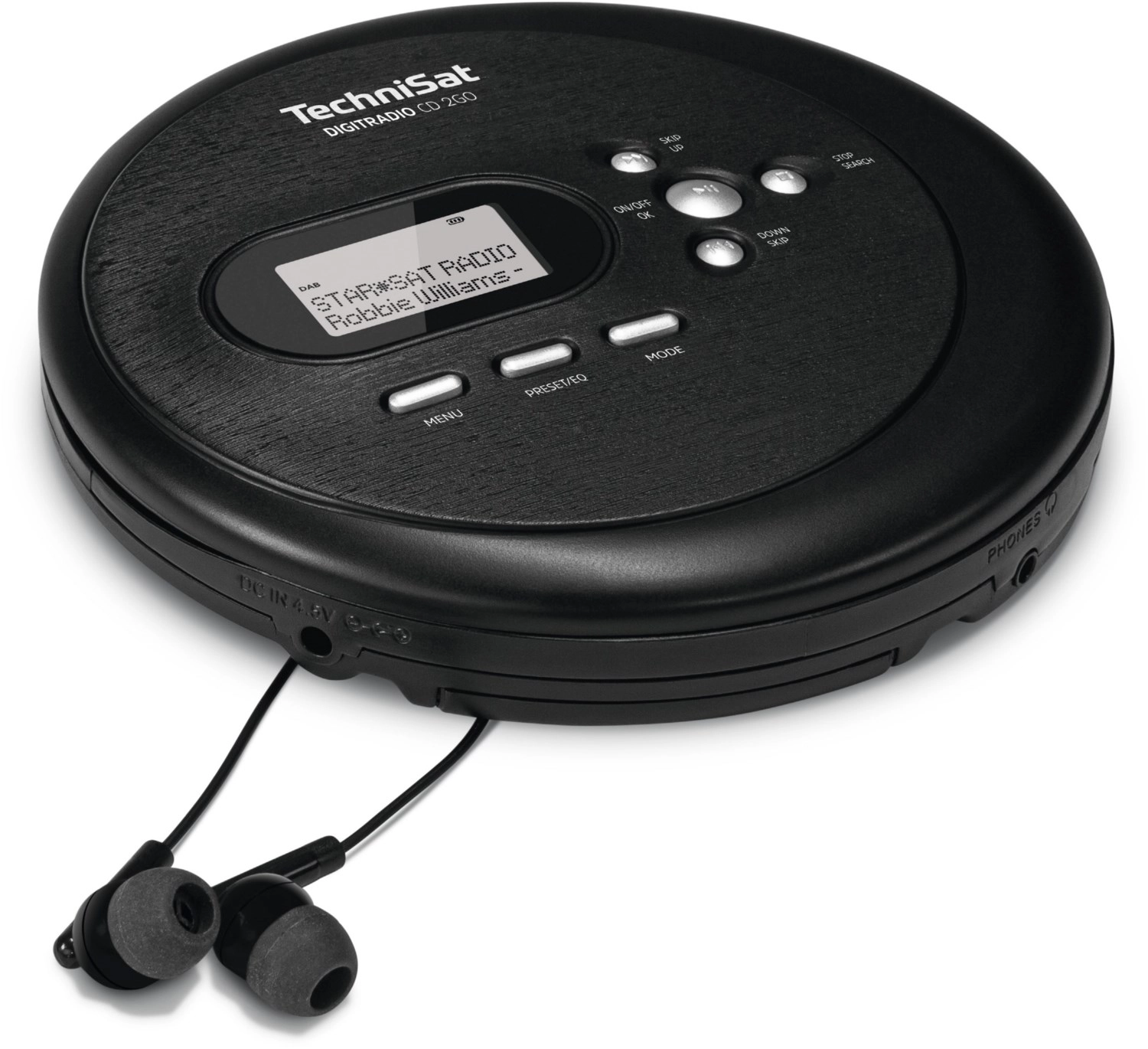 DigitRadio CD 2GO tragbarer MP3 CD-spieler mit Radio schwarz