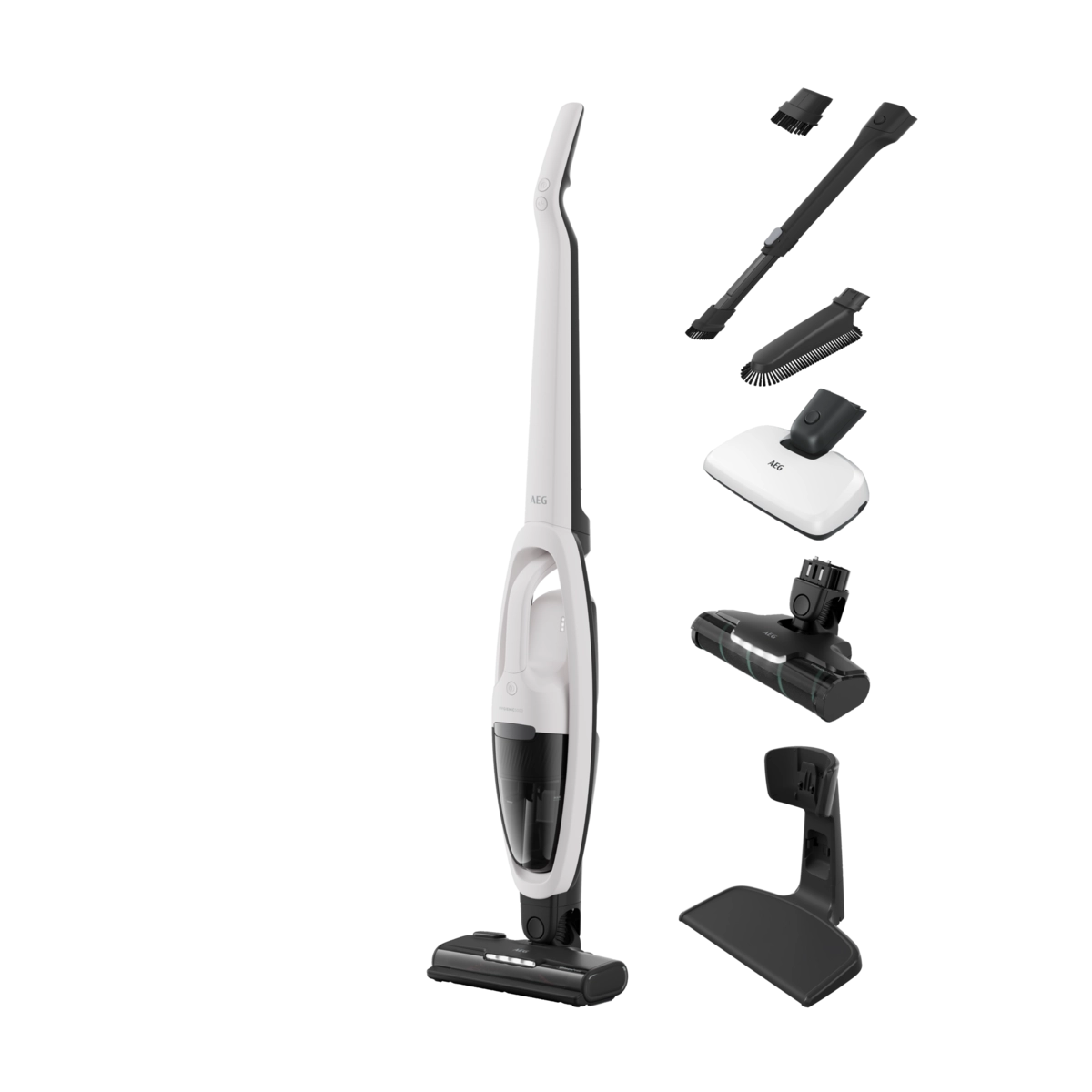 AEG HYGIENIC 5000 Cordless cleaner 2in1 Akku-Staubsauger kabellos / Akku-Laufzeit: bis zu 50 Min. / Farbe: Shell White AS52H212XN