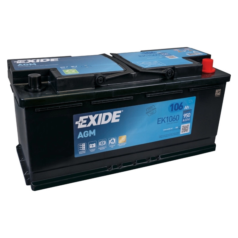 Exide EK1060 AGM-Batterie 106Ah 950A ersetzt EK1050