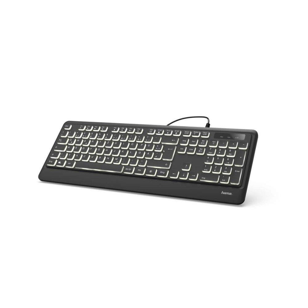 Beleuchtete Tastatur "KC-550", kabelgebunden, Schwarz (00182671)