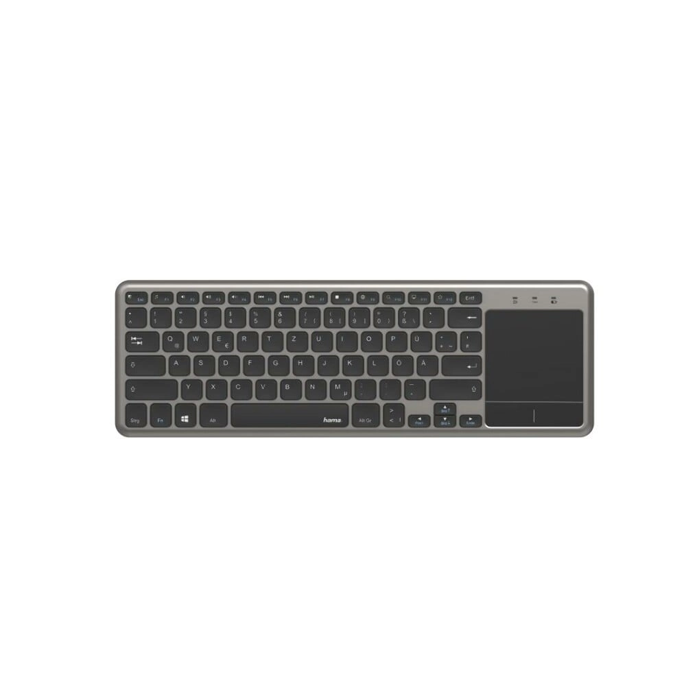 Kabellose Touch-Tastatur "KW-600T", für Smart TV, Anthrazit/Schwarz (00182653)