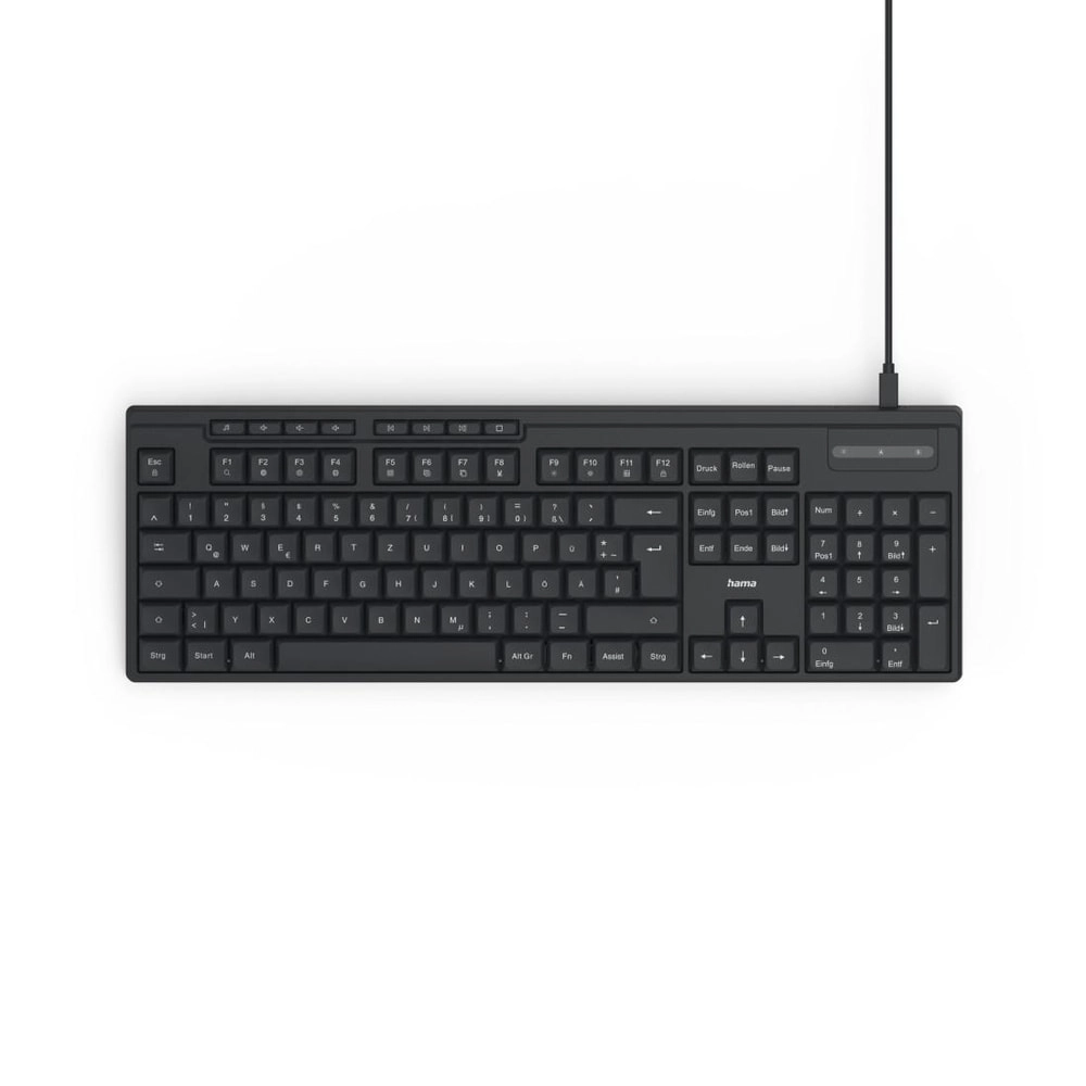 USB-Tastatur CK-200, kabelgebunden, 8 Media-Tasten, Schwarz, QWERTZ DE (00173052)