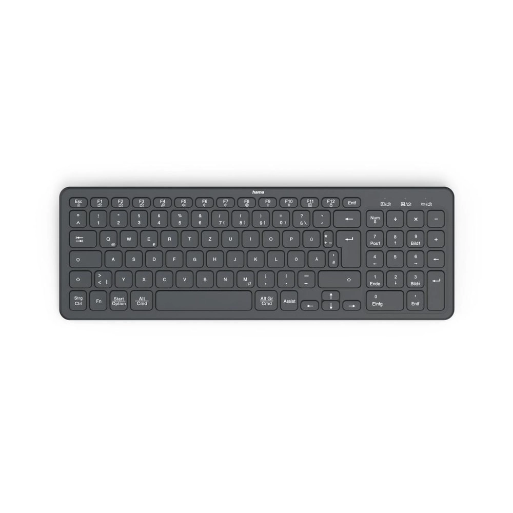 Multi-Device-Tastatur "WK-300", kabellos, Funk/Bluetooth®, Schw., QWERTZ DE (00173057)