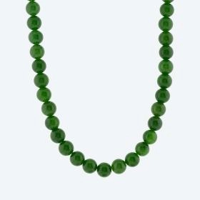 Collier Nephrit Jade beh. Karabiner 925