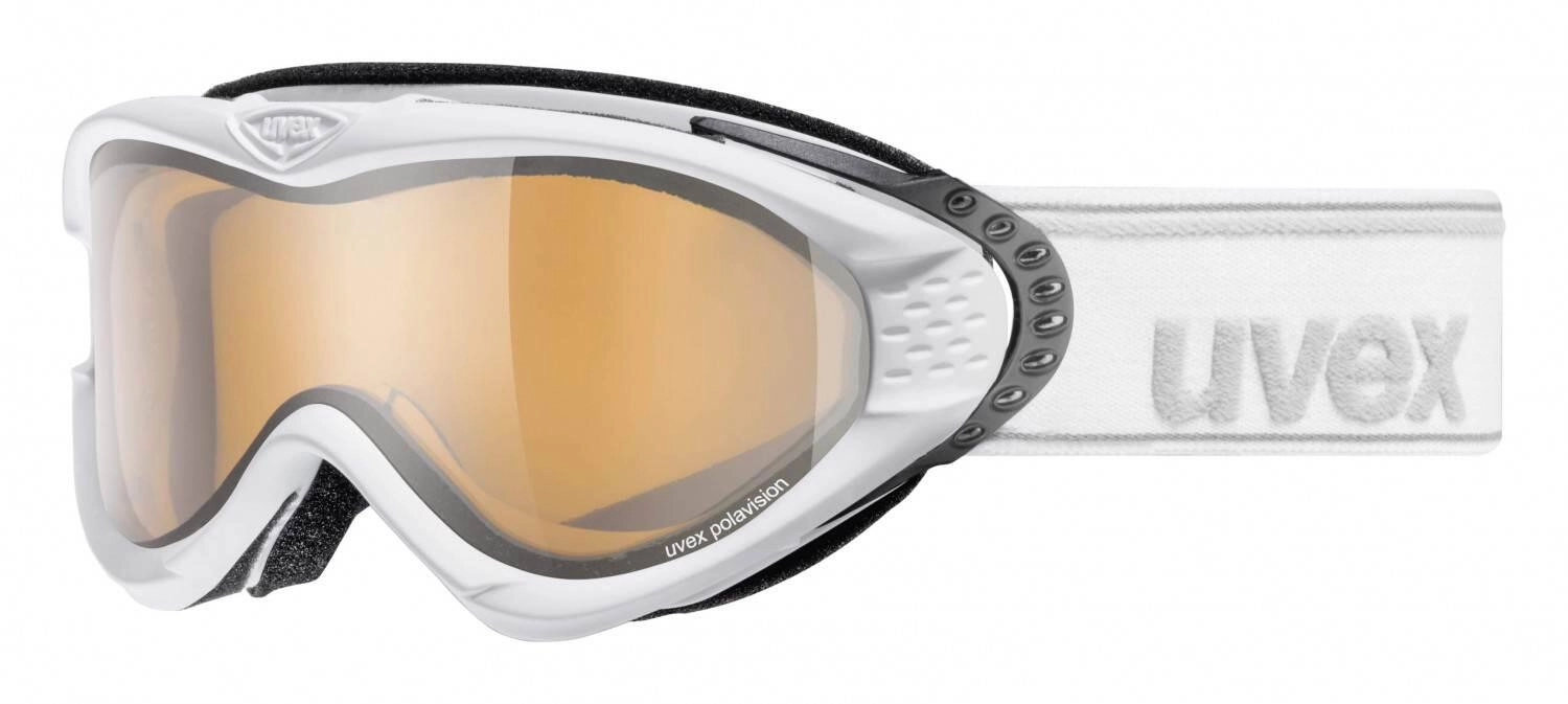 uvex Skibrille Onyx Polavision (1121 polarwhite mat, double lens, polavision)