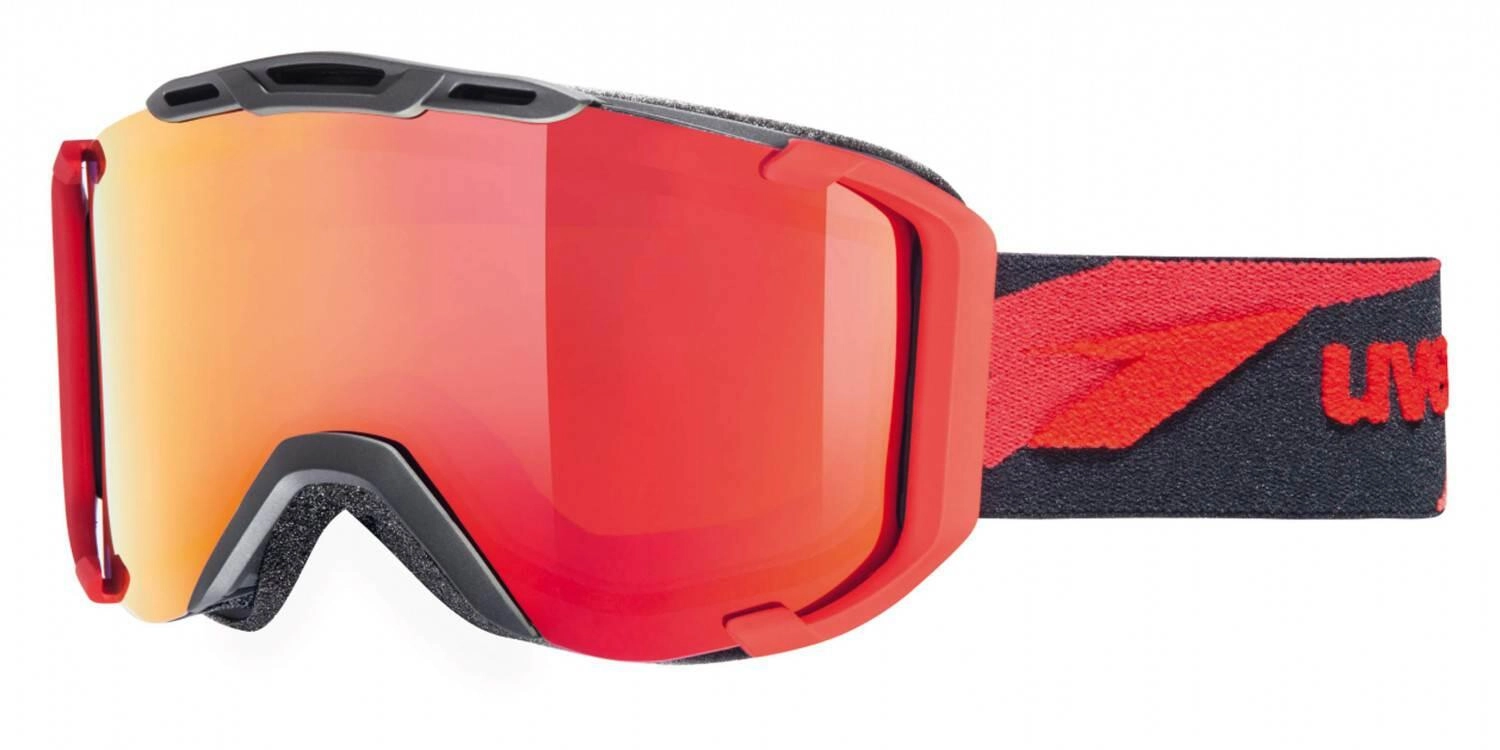 uvex Snowstrike Litemirror Skibrille (2326 black/red mat, litemirror red/lasergold lite)