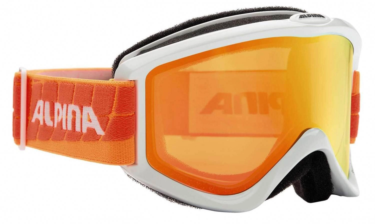 Alpina Smash 2.0 Multi Mirror Skibrille (813 weiß/orange, Scheibe: MULTIMIROR, orange)