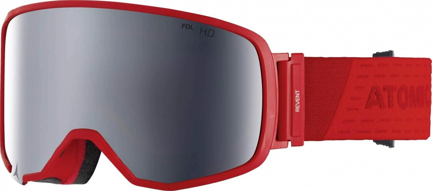 Atomic Revent Large Skibrille (red, Scheibe silver stereo HD)