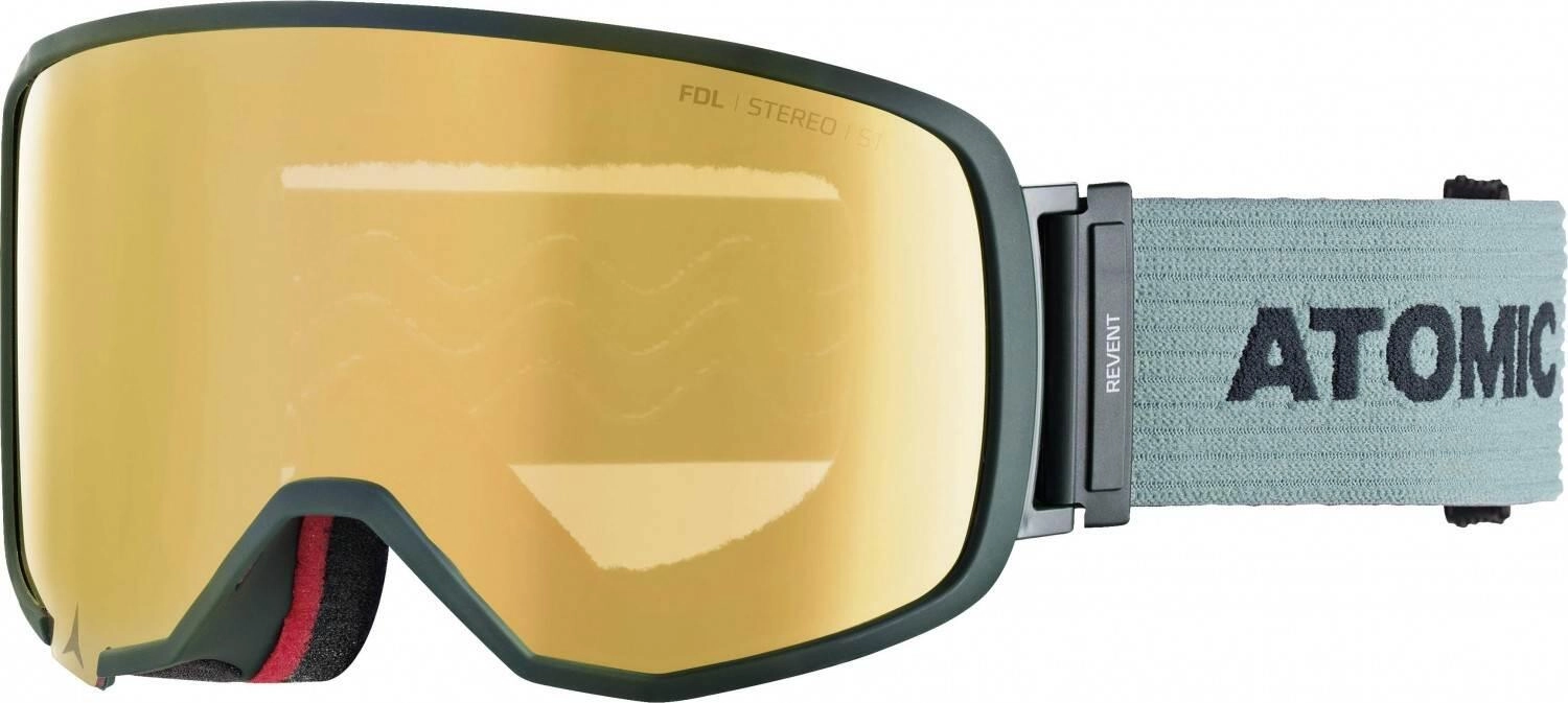 Atomic Revent Large Stereo Skibrille (green, Scheibe pink yellow stereo)