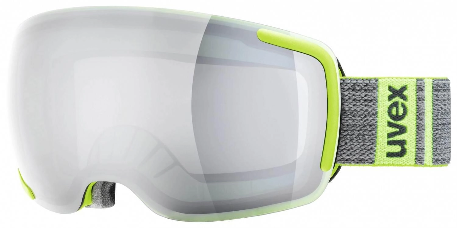 uvex Big 40 Litemirror Skibrille (7026 lime mat, litemirror silver clear)