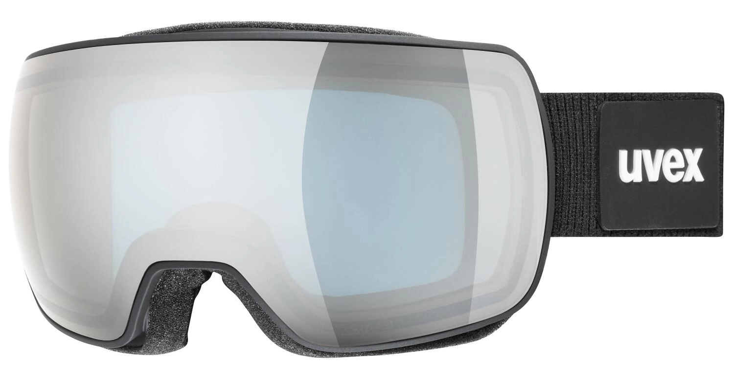 uvex Compact Fullmirror Skibrille (2230 black mat, mirror silver/blue (S2))