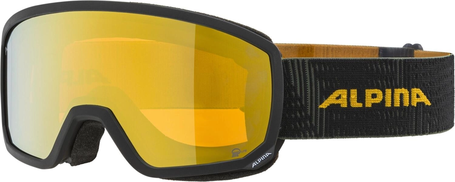 Alpina Scarabeo S Skibrille Mirror (835 black/yellow matt, Scheibe: Q-Lite gold (S2))