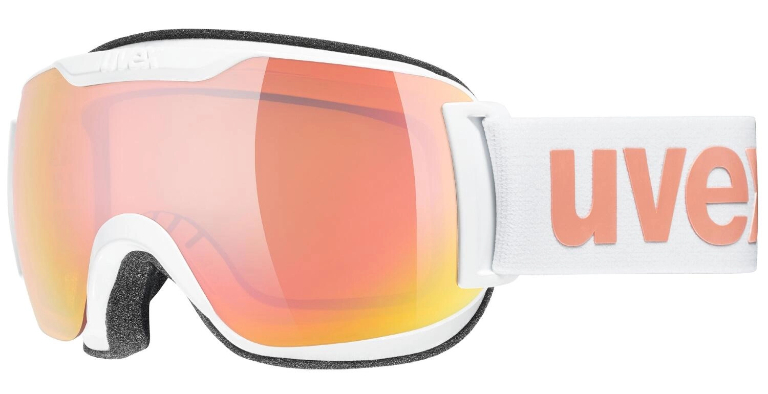 uvex Downhill 2000 small CV Skibrille (1030 white, mirror rose/colorvision orange (S2))