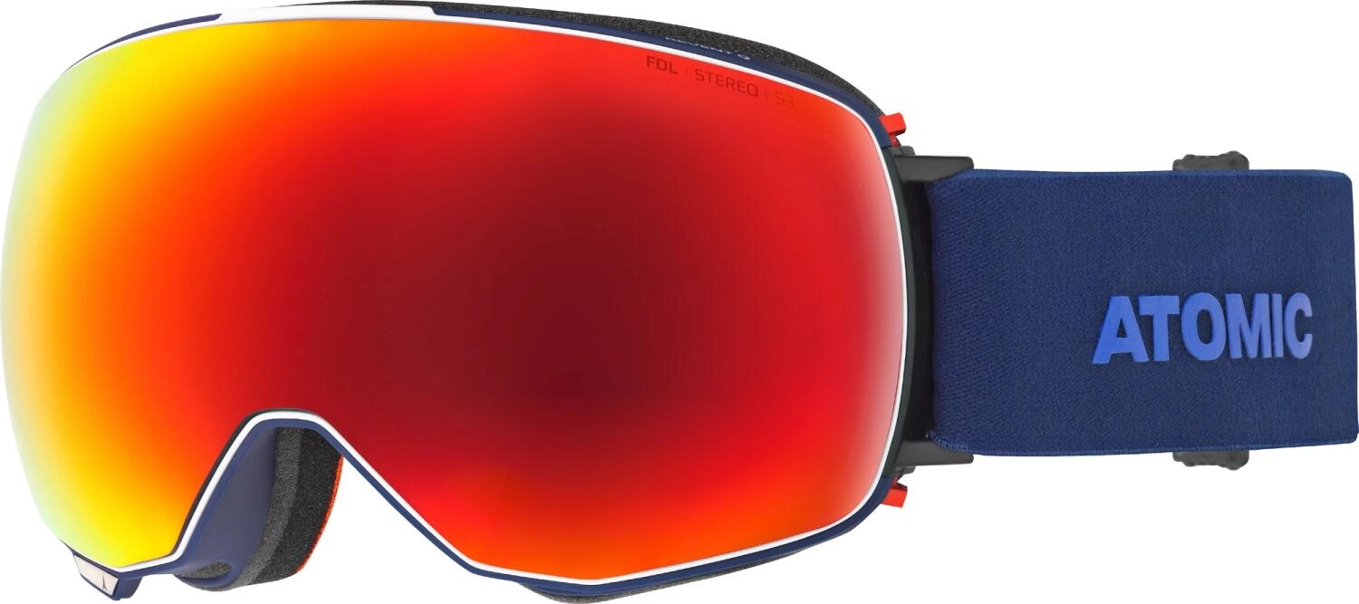 Atomic Revent Quick Click Stereo Skibrille (blue, Scheibe red stereo, extra Scheibe pink/blue stereo)