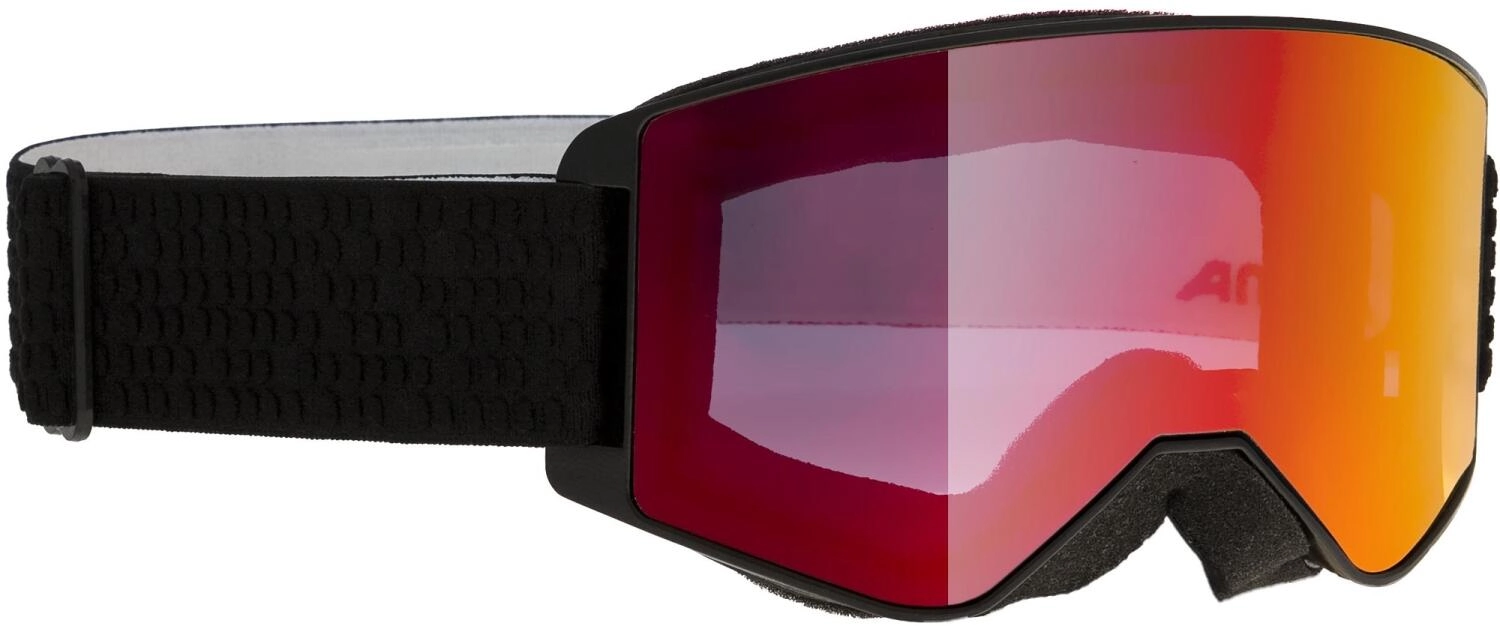 Alpina Narkoja HM Skibrille (831 black, Scheibe: Hicon Mirror, orange (S2))