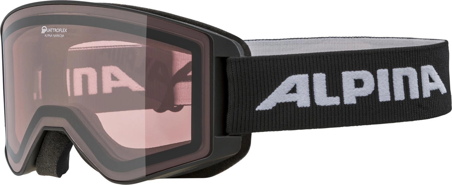 Alpina Narkoja Quattroflex Skibrille (031 black, Scheibe: QUATTROFLEX (S1))