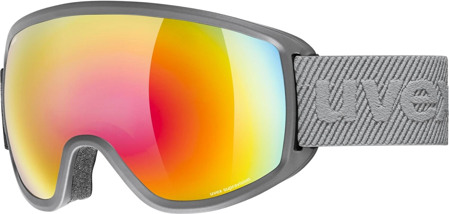 uvex Topic FM sphere Skibrille (5030 rhino matt, mirror rainbow/rose (S3))