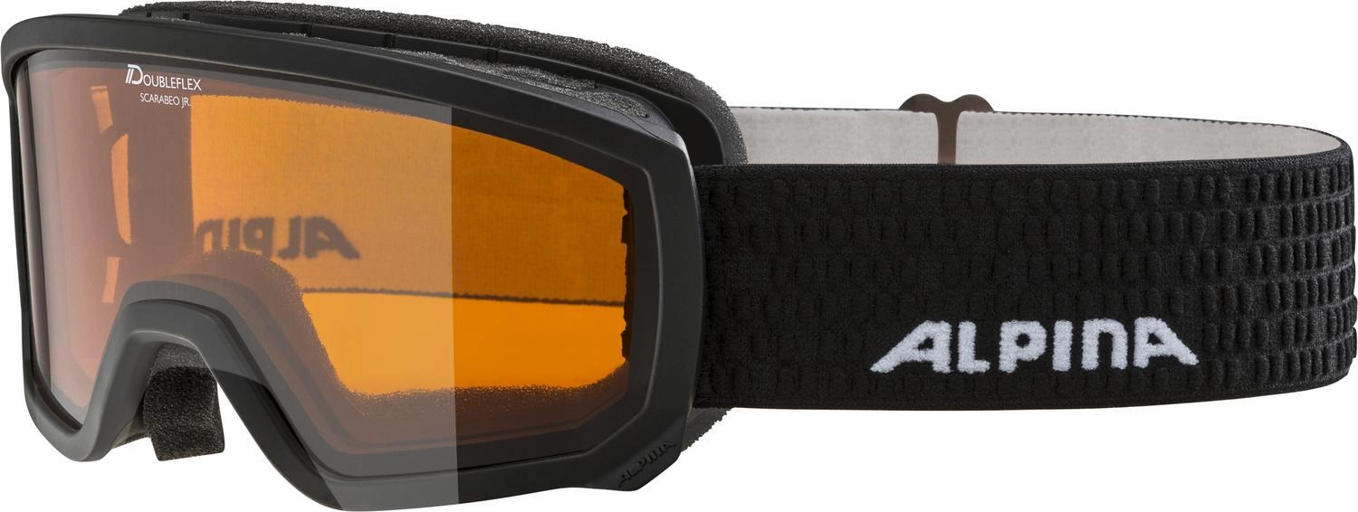 Alpina Scarabeo Junior Skibrille DH (131 black matt, Scheibe: DOUBLEFLEX HICON (S2))