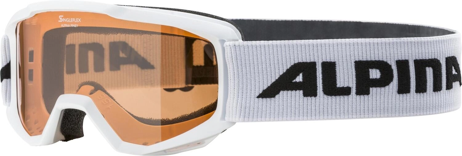 Alpina Piney SH Skibrille (411 white, Scheibe: SINGLEFLEX (S2))