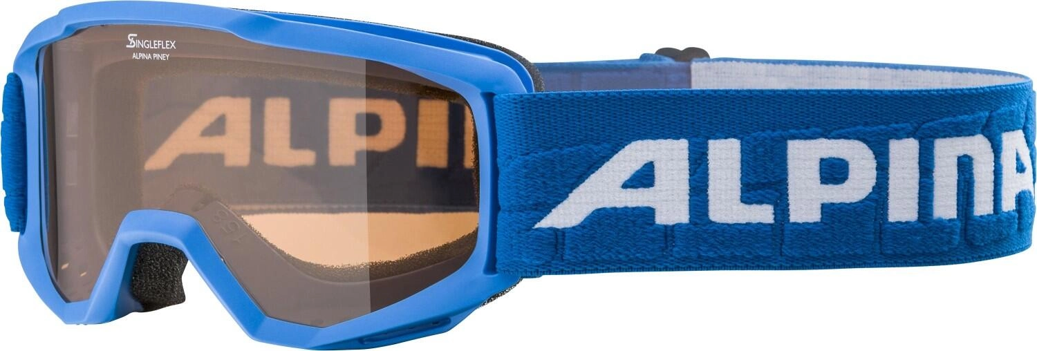 Alpina Piney SH Skibrille (481 blue matt, Scheibe: SINGLEFLEX (S2))