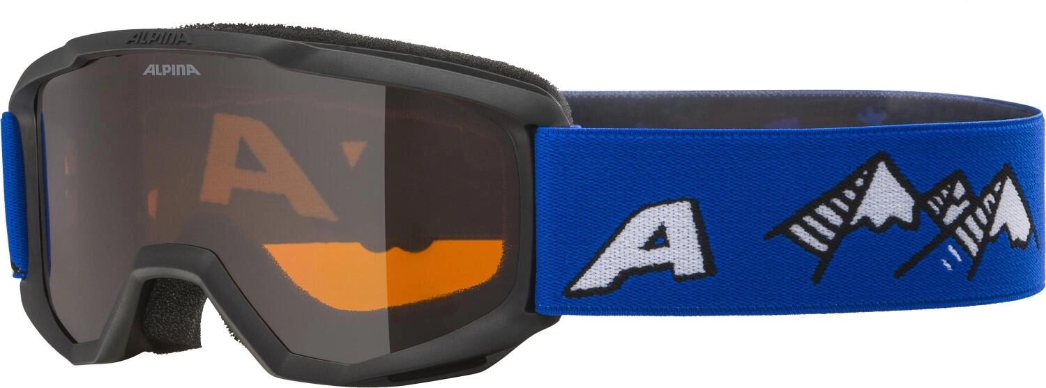 Alpina Piney SH Skibrille (434 black/blue matt, Scheibe: SINGLEFLEX (S2))