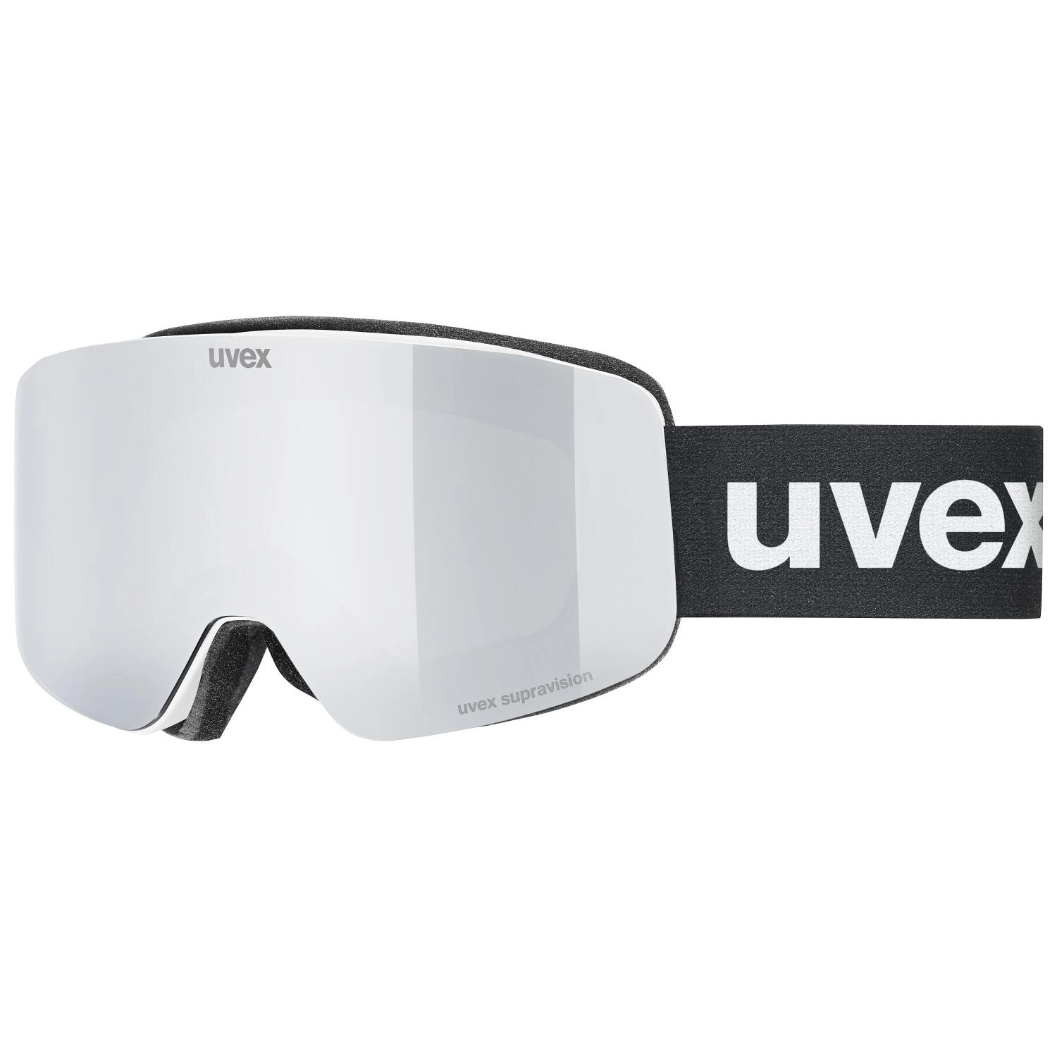 uvex pwdr FM Skibrille (1030 white matt, mirror silver/smoke clear (S2))